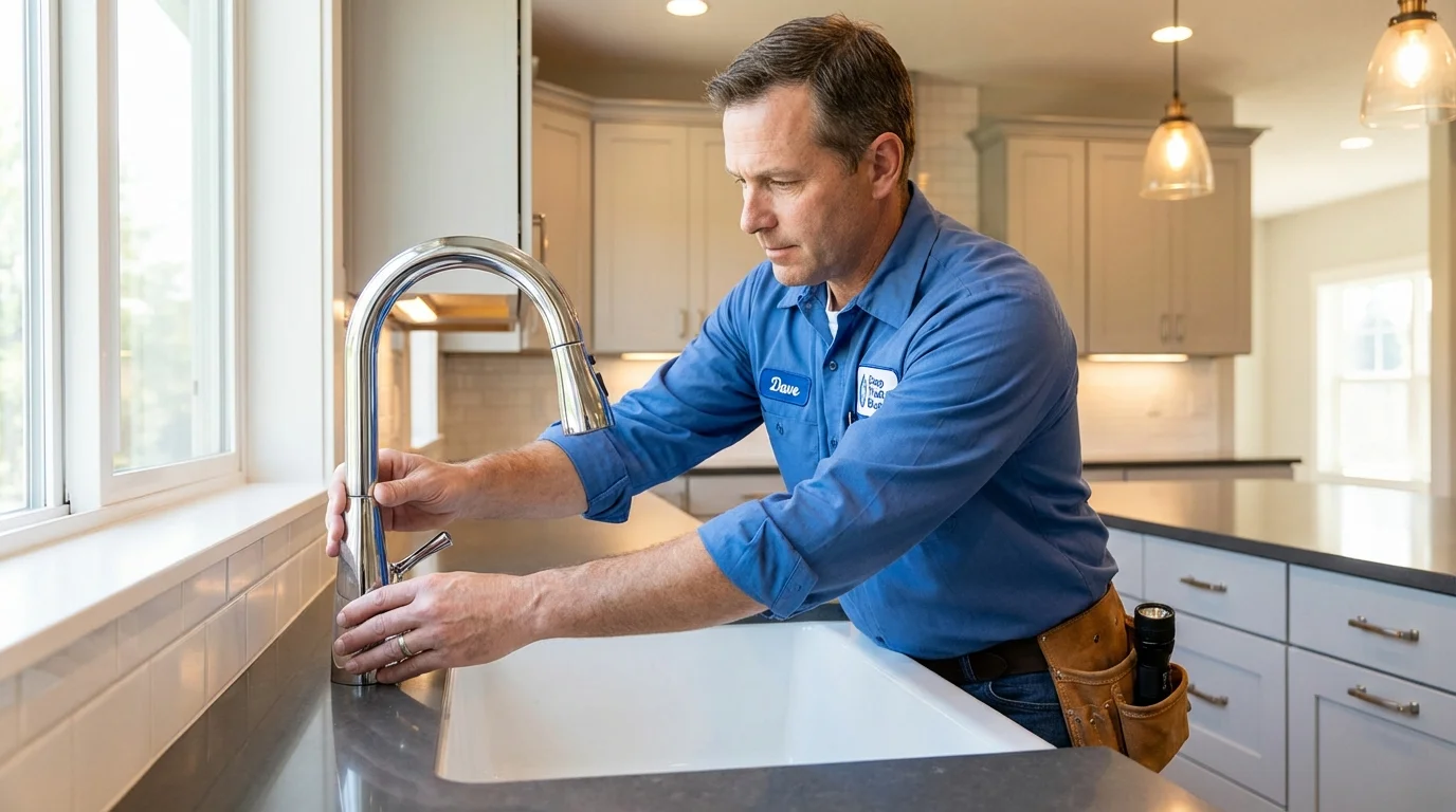 Kitchen faucet installation by Johns Plumbing LLC in Beaver City
