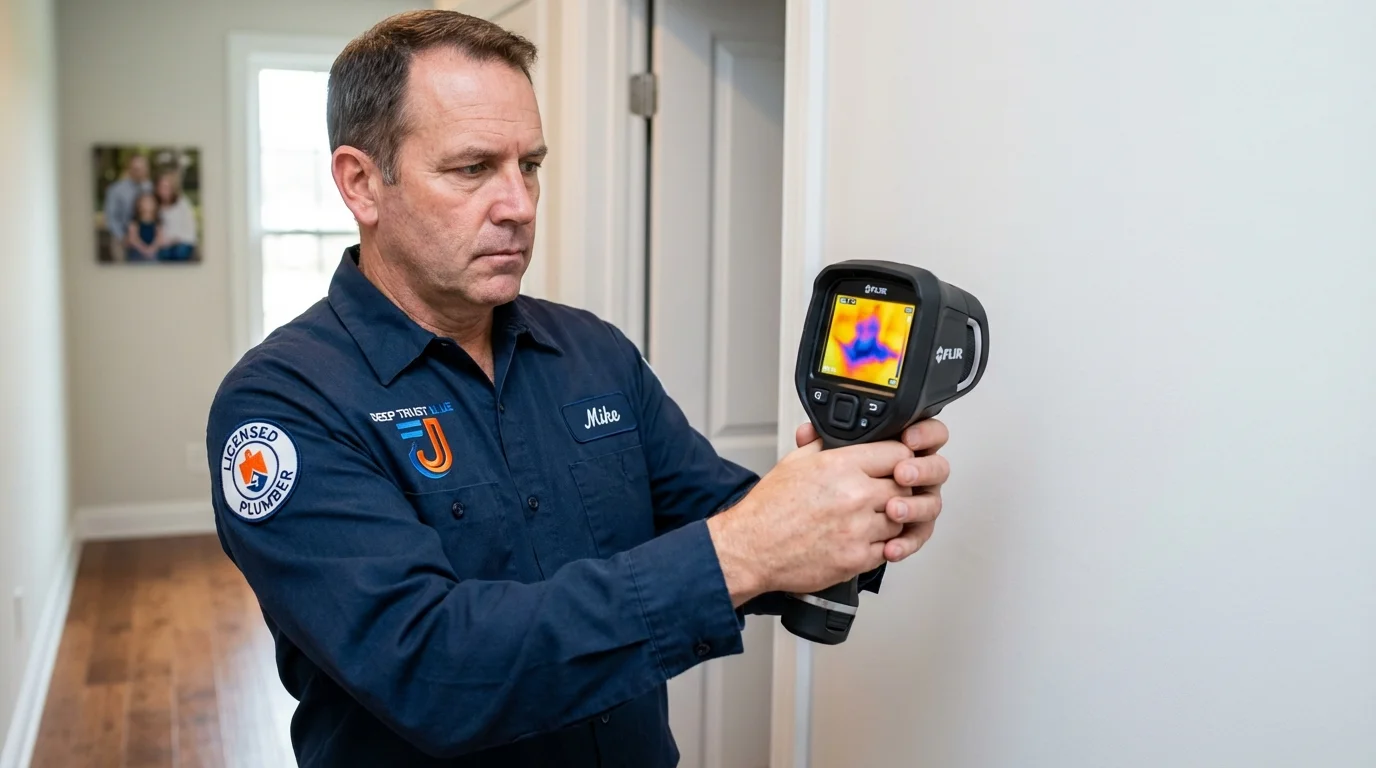 Thermal imaging leak detection by Johns Plumbing LLC in Beaver City